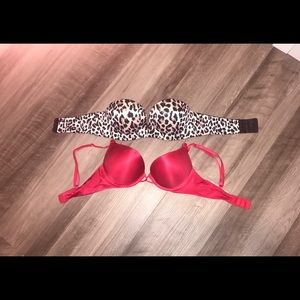 2 VS very sexy bombshell push-up bras